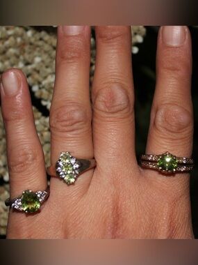 Peridot Topaz Ring Lot